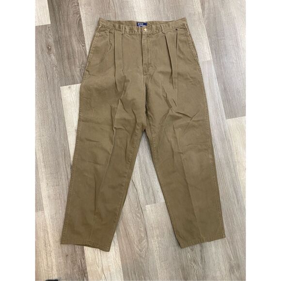 Polo by Ralph Lauren Dark Khakis Straight Legged Pants , Size 38 x 34 - Picture 1 of 8